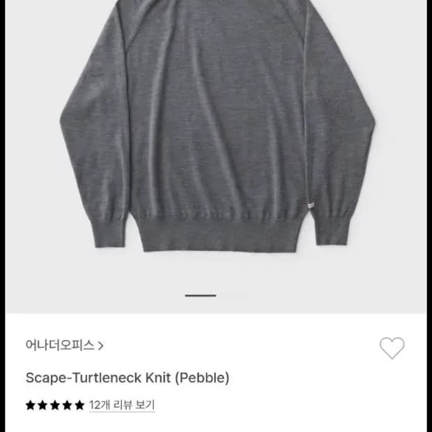 어나더오피스 터틀넥 pebble xl