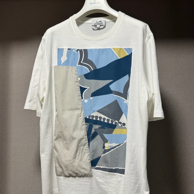 에르메스 주아브 에 드래곤 프린티드 반팔 티셔츠 화이트 M