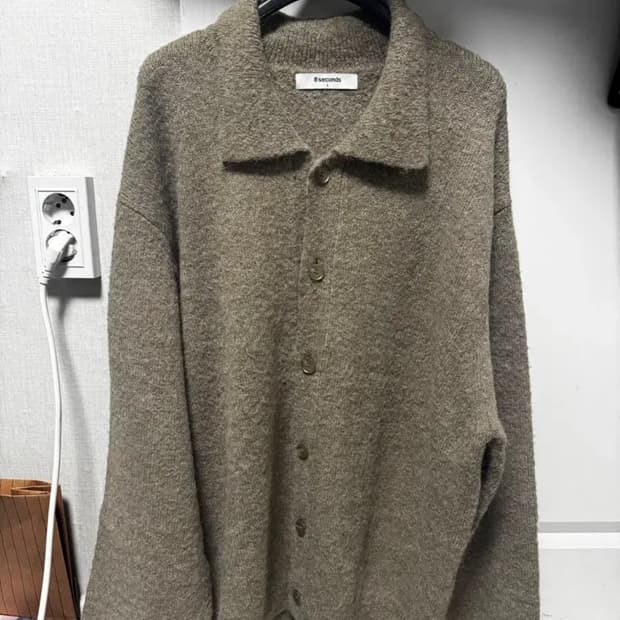 무료배송) 에잇세컨즈 헤어리 부클 가디건 베이지 L size