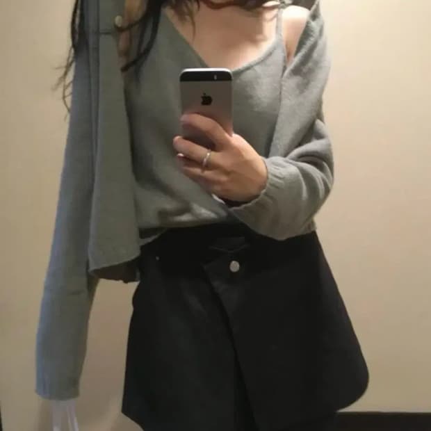 나달마켓 Gree pantskirt 치마바지 흑청