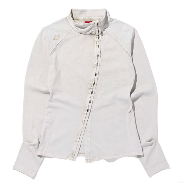 미스치프 워시드 져지 셔츠 라이트베이지 M