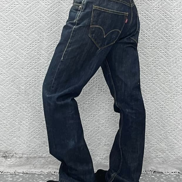 리바이스 523 빈티지 모던캐주얼 진청 데님팬츠 32인치 C10847