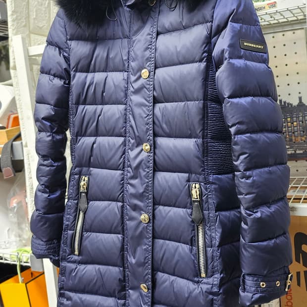 버버리 여성패딩 44 XS 다운 트렌치 롱패딩 AD29