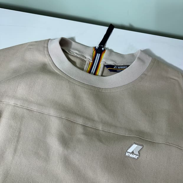 M 까웨 KWAY 베이지 캔버스코튼 맨투맨