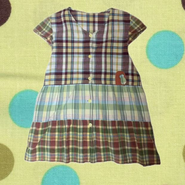 빈티지 고양이 블라우스 패치워크 원피스 패치원피스