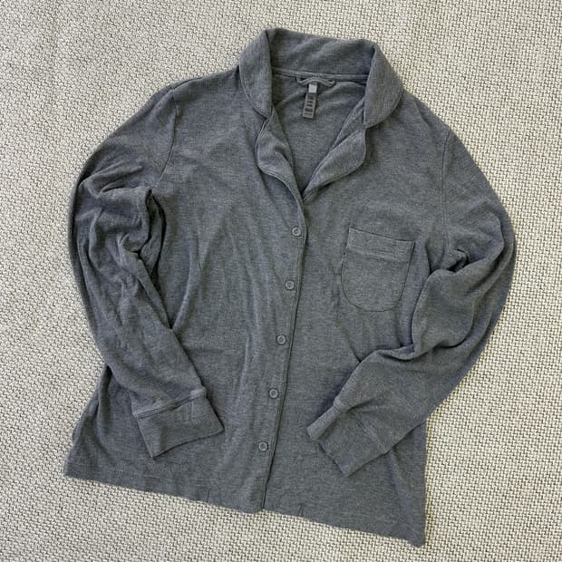 S 여성용 그레이 긴팔티 0326D