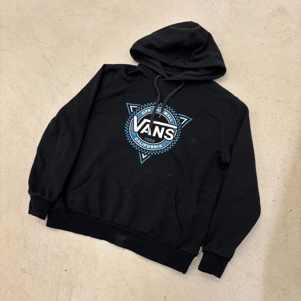 반스 빅로고 블랙 후드티