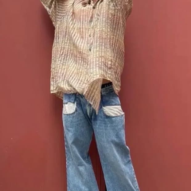 아워레가시 버로우드 셔츠 레인보우 48 팝니다