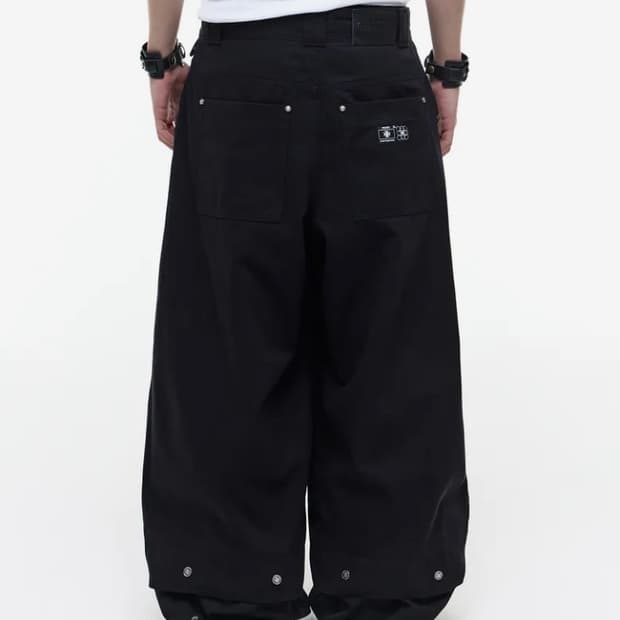 OPUS 0012 Op. 08 MELTED COTTON PANTS BLA