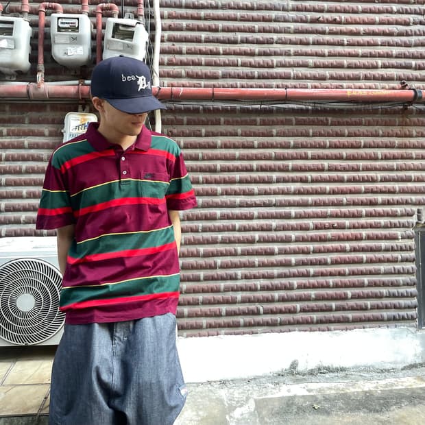 90s 삼나 나이키 스트라이프 카라 티셔츠