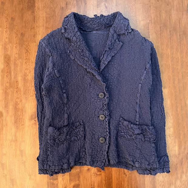 이세이 미야케 콜리플라워 주름 자켓