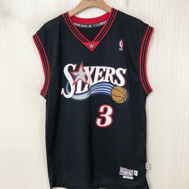 NBA 아디다스 HWC 필라델피아 세븐티식서스져지 M #3 아이버슨