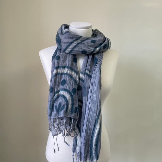 빈티지 도트 에스닉 머플러 