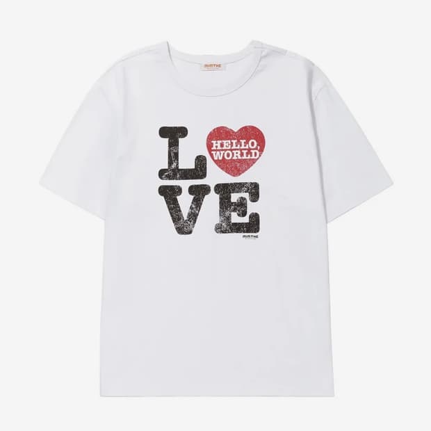 헬로 월드 LOVE 티셔츠