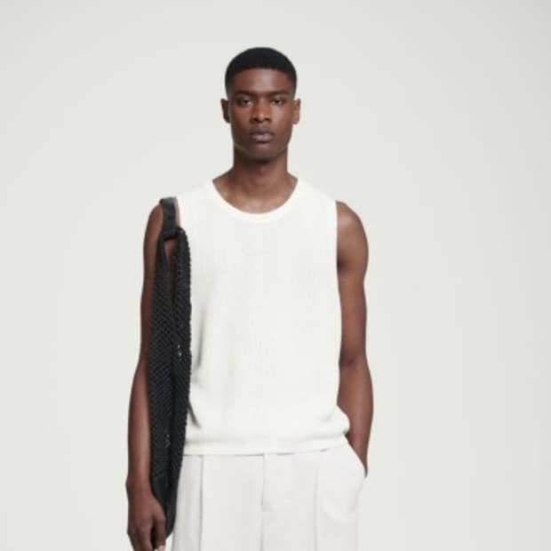 코스 니트 베스트 화이트 M