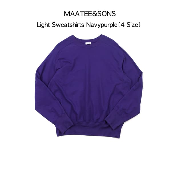 Maatee&sons 라이트 스웻셔츠 네이비퍼플