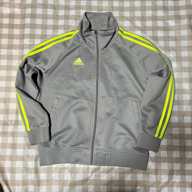 아디다스 마샬아츠 져지 회색형광 XS 집업 삼선 트랙탑 그레이
