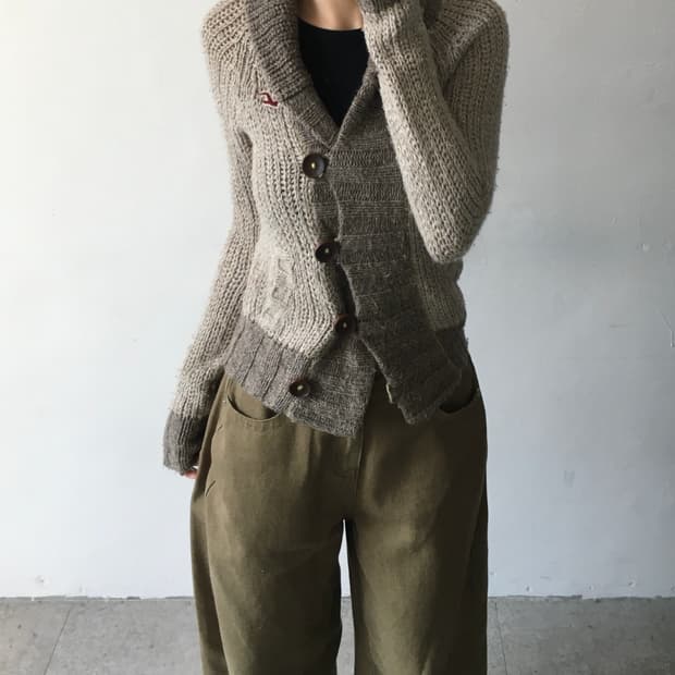 홀리스터 짜임패턴 가디건