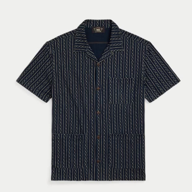 RRL 더블알엘 인디고 프린트 캠프 셔츠 M 삽니다