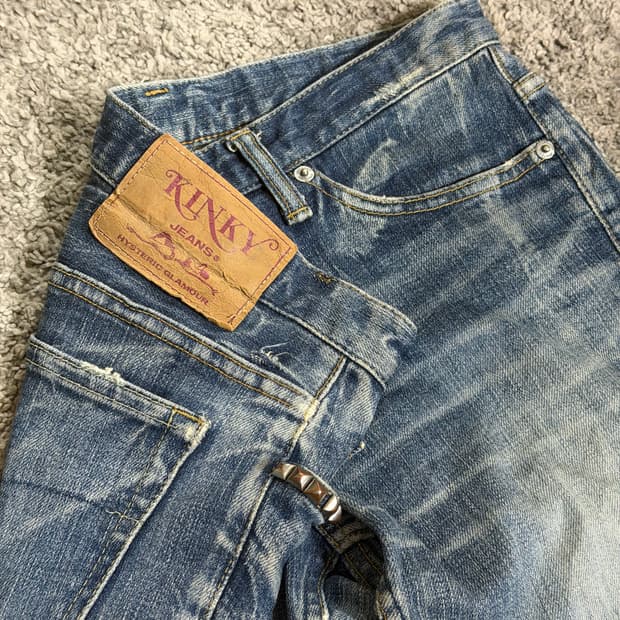 히스테릭글래머 스터드 로우라이즈 데님