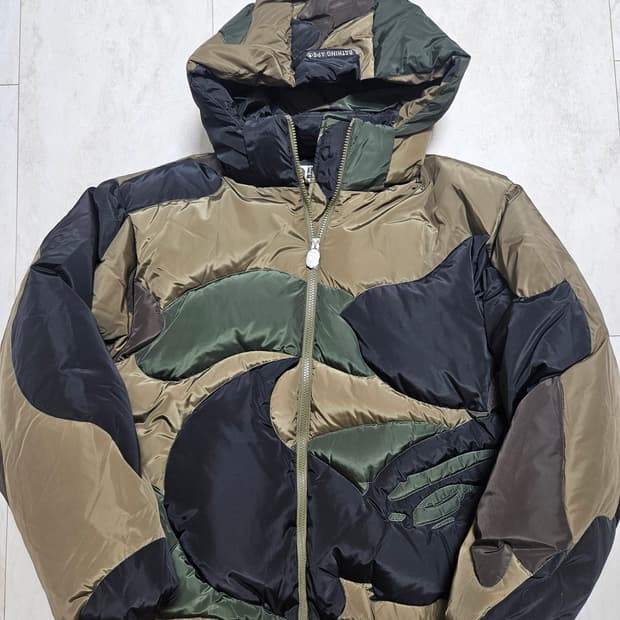 베이프 카모 다운 패딩점퍼