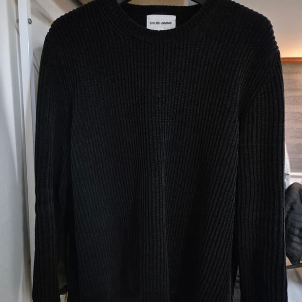 솔리드옴므 벨벳 니트 50 블랙