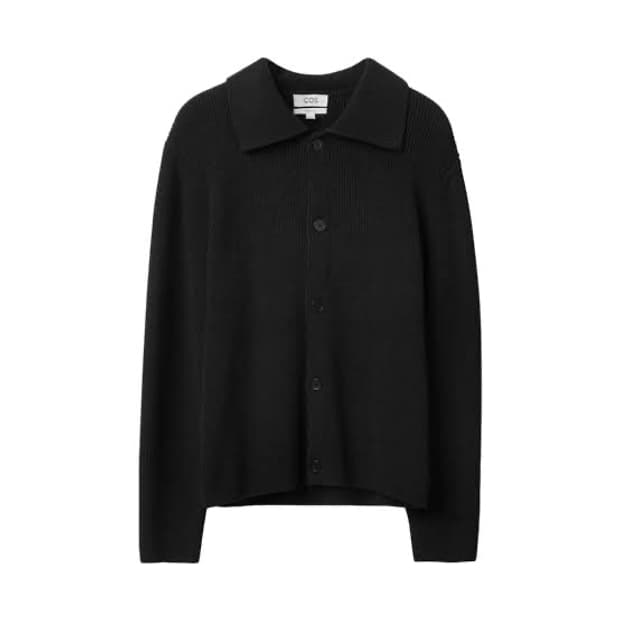 COS 부클레 니트 가디건 블랙 XL