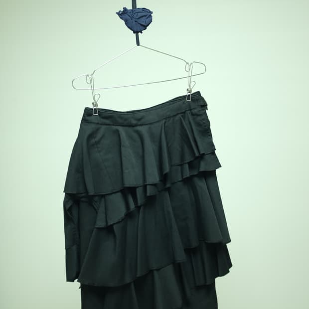 블랙 꼼데가르송 도킹 팬츠스커트 AD 2009