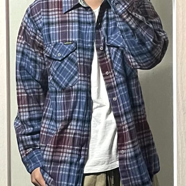 오시코시 플란넬 체크 셔츠