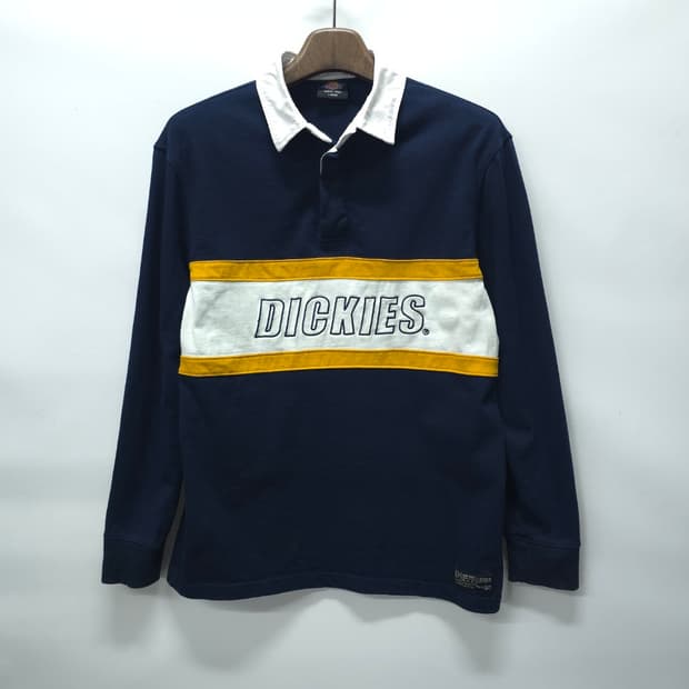 디키즈(DICKIES) 배색자수 럭비티 ( 95-100 )