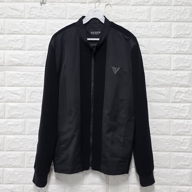 택포_ 게스 남성 블랙 봄버 자켓 L