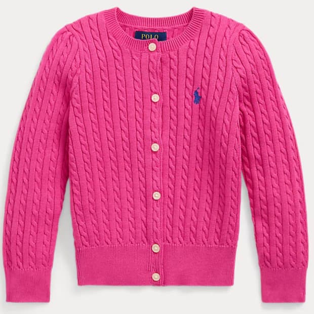 폴로 랄프로렌 걸즈 케이블 꽈배기 가디건