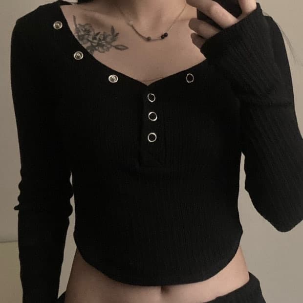 플리즈노팔로우 버니탑 블랙 새상품 