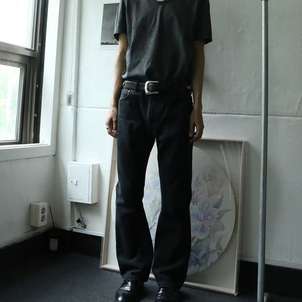 리바이스 517 블랙 부츠컷 데님 팬츠 32