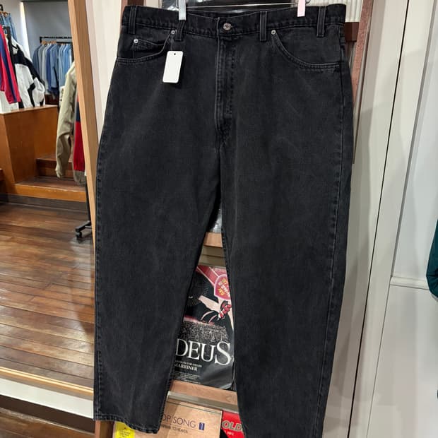 J32 90s USA 리바이스 550 흑청 데님팬츠 40X30