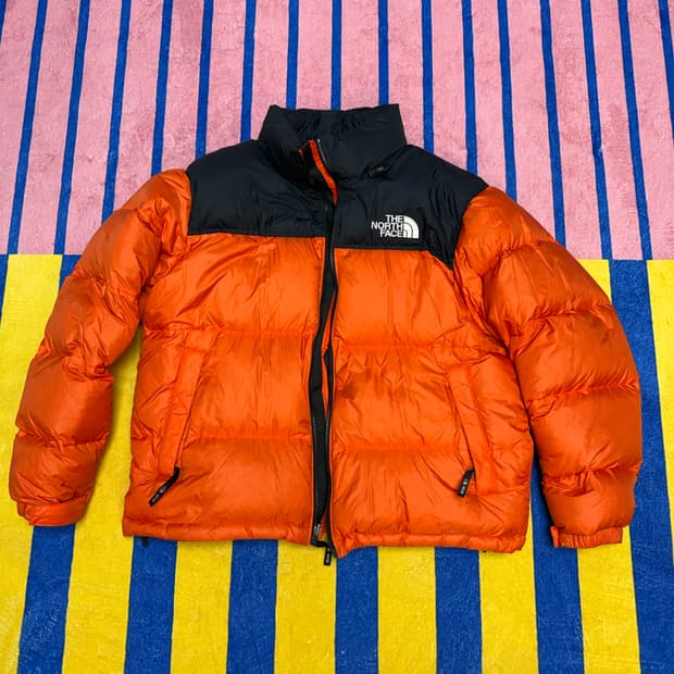 노스페이스 눕시 700 오렌지 XL 패딩
