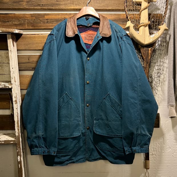 [XL]90's 울리치 USA Made 블랭킷 라이닝 그린 헌팅 자켓