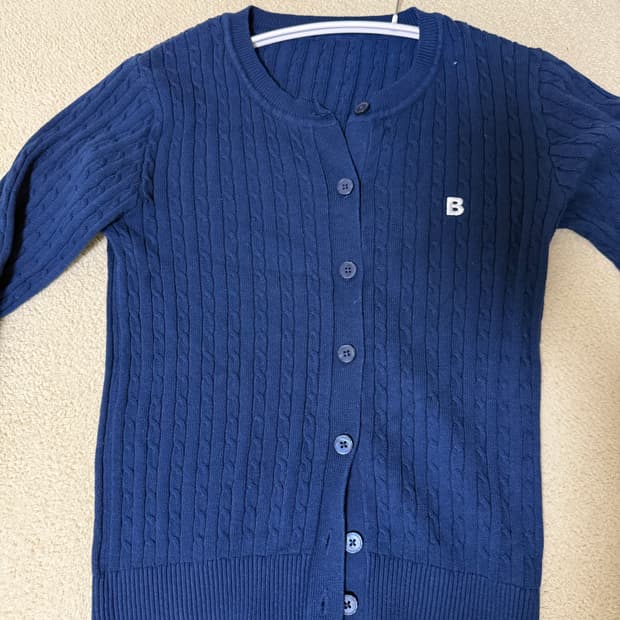 네이비 케이블 가디건 