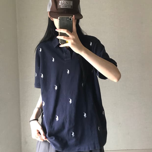 폴로 멀티포니 네이비 반팔pk