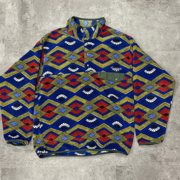 10s 파타고니아 패턴 플리스 스냅티 풀오버