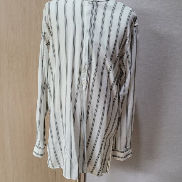 자라 ZARA 남자 스트라이프 헨리넥 풀오버 셔츠 110 화이트