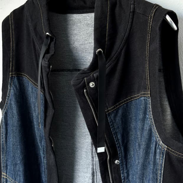 Stretched panel fabric design vest