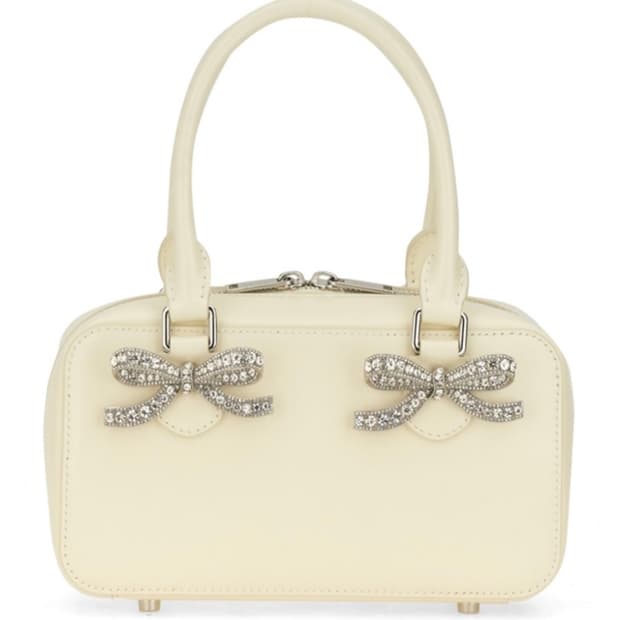 셀프포트레이트 보우 레더 토트백