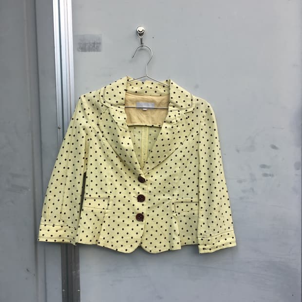 NICE CLAUP Yellow Polka Dot Cropped Jack