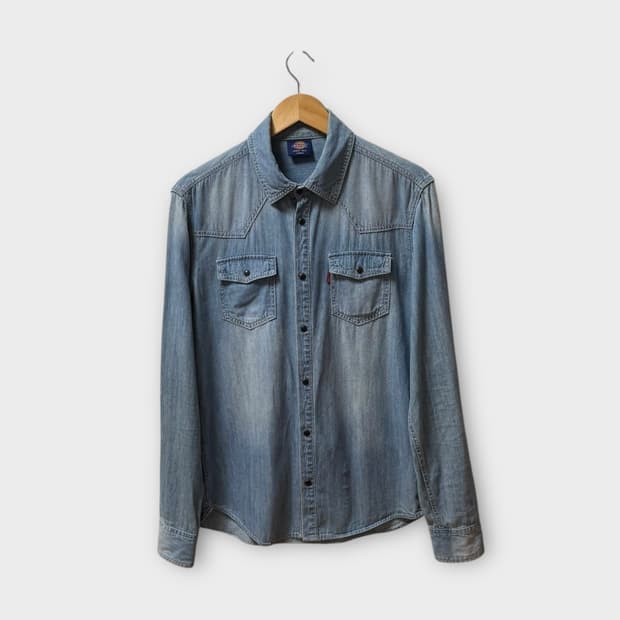 디키즈 Dickies 연청 데님셔츠 L