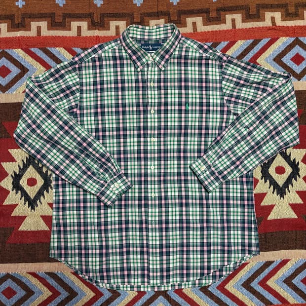 XL) 폴로 랄프로렌 클래식핏 체크 셔츠