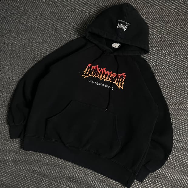 ACOVER 번 빅로고 박시핏 후드 티셔츠 y 4824