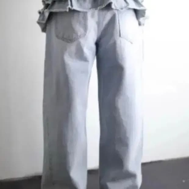 ulika 울리카 플리츠팬츠 연청m 새상품