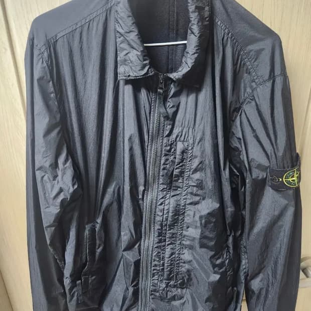 [M] 스톤아일랜드  크링클랩스 오버셔츠자켓 블랙 10123