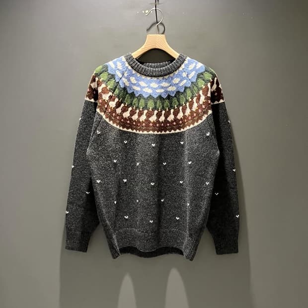 언라이클리 페어 아일 덕 니트 스웨터